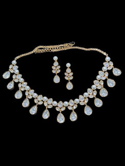 GlambyRivaaz Necklaces Uncut Polki Rose Gold Necklace