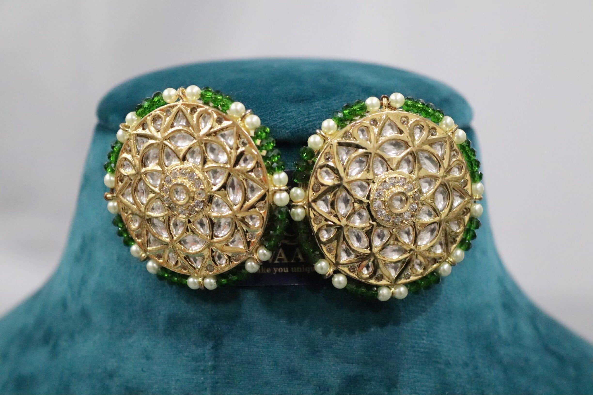 GlambyRivaaz Studs Statement Polki Studs