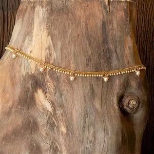 Gold Pearl Waist Chain (Kamarbandh) – Waist Belt for Saree & Lehenga