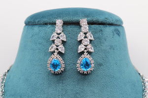 May Turquoise Diamond Necklace / Statement Jewelry/ Statement Necklace/ Elegant Jewelry/ Unique Jewelry/ Indian Jewelry/ CZ choker Necklace