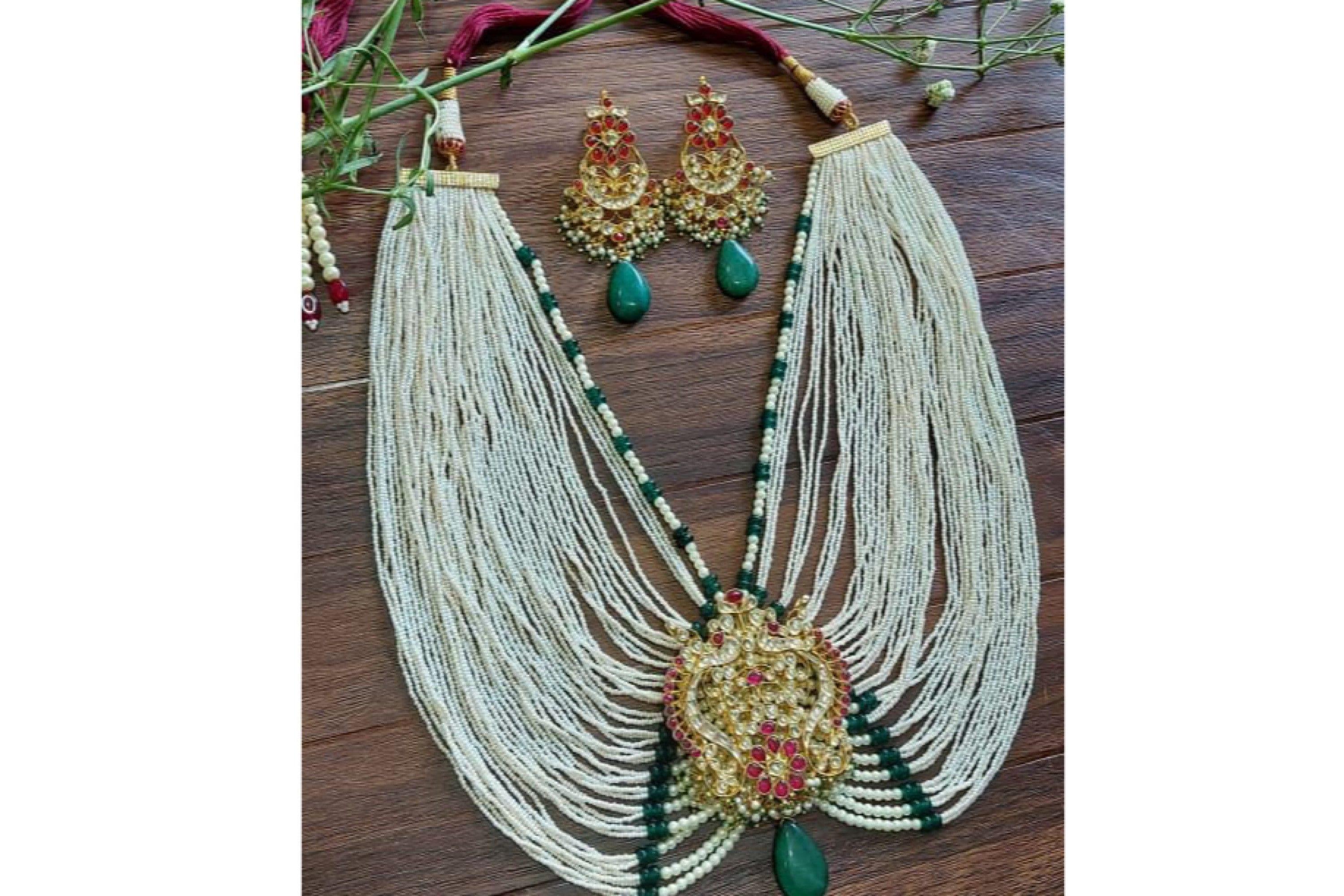 Pacchi Kundan Long Necy/ Indian Jewelry/ Pakistani Jewelry / / Indian Necklace/ Bollywood/ Pakistani Necklace / Kundan Necklace/