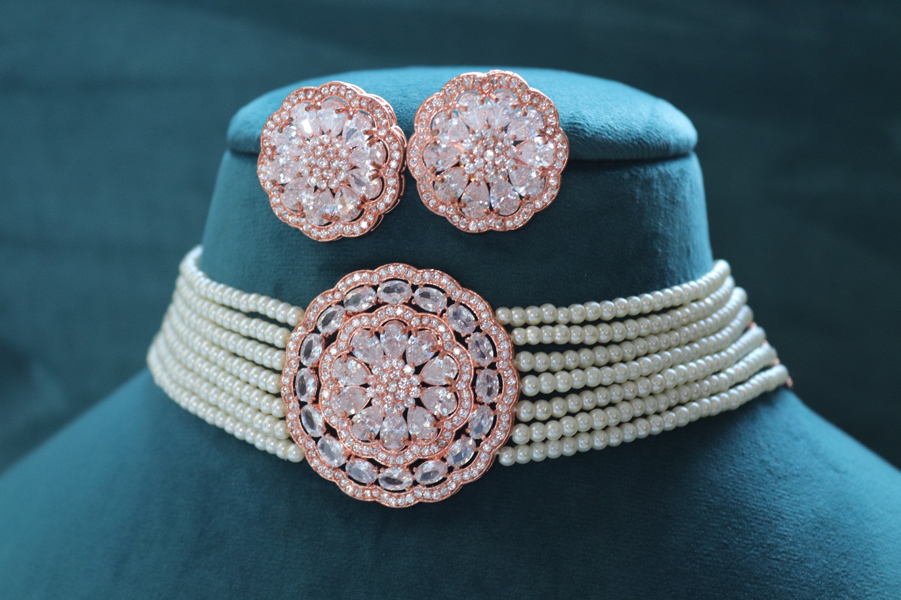 Indian Kundan Choker/ Indian Jewelry/ Indian Necklace/ Indian Choker/ Indian Wedding Necklace Set/ Kundan Choker