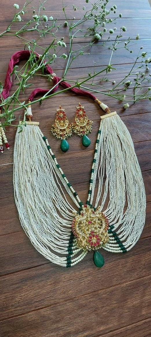 Pacchi Kundan Long Necy/ Indian Jewelry/ Pakistani Jewelry / / Indian Necklace/ Bollywood/ Pakistani Necklace / Kundan Necklace/