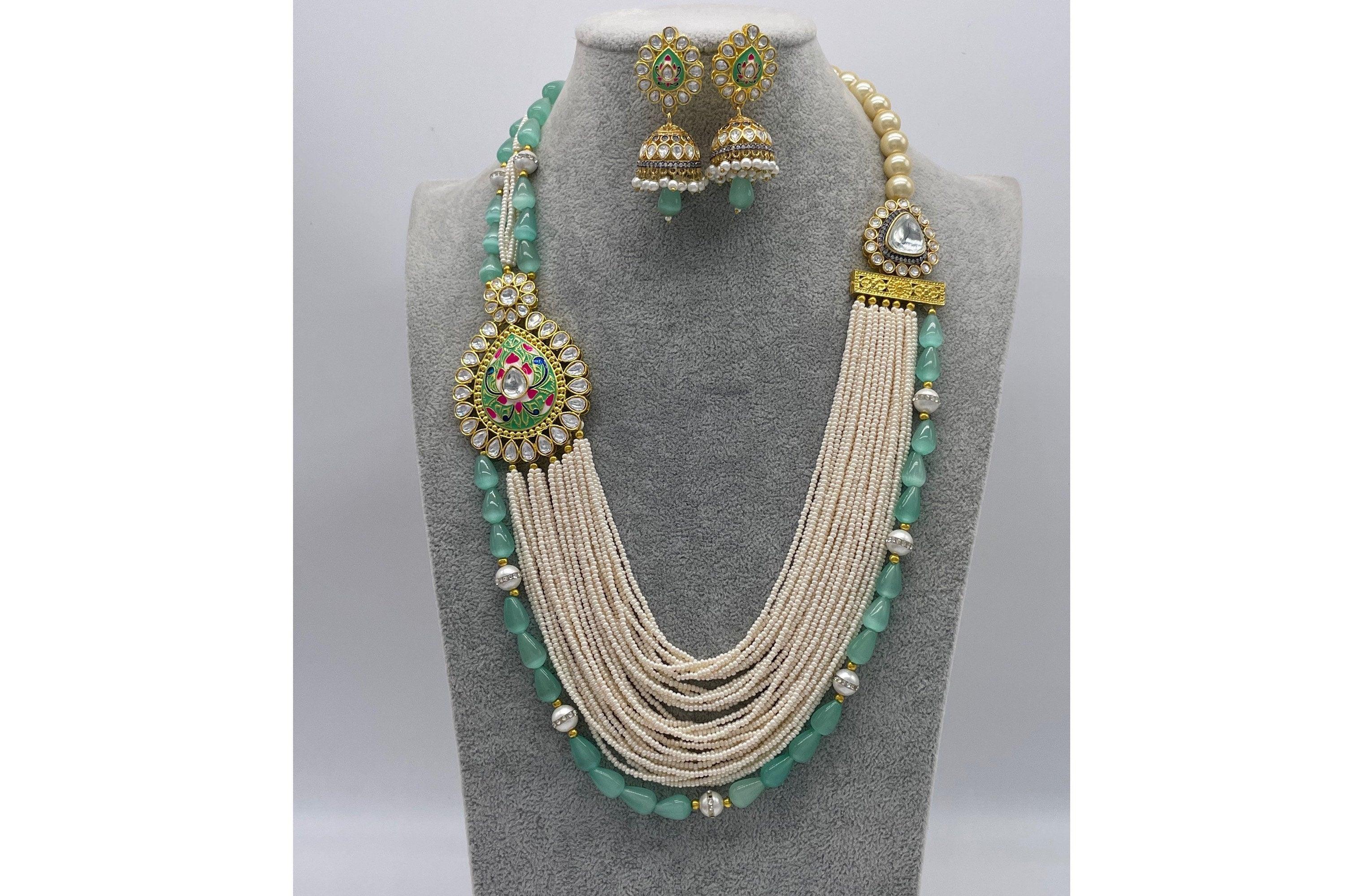 Long Pendant Necklace | Indian Jewelry | Pakistani Jewelry | Long Pearl Necklace/ Pakistani Necklace