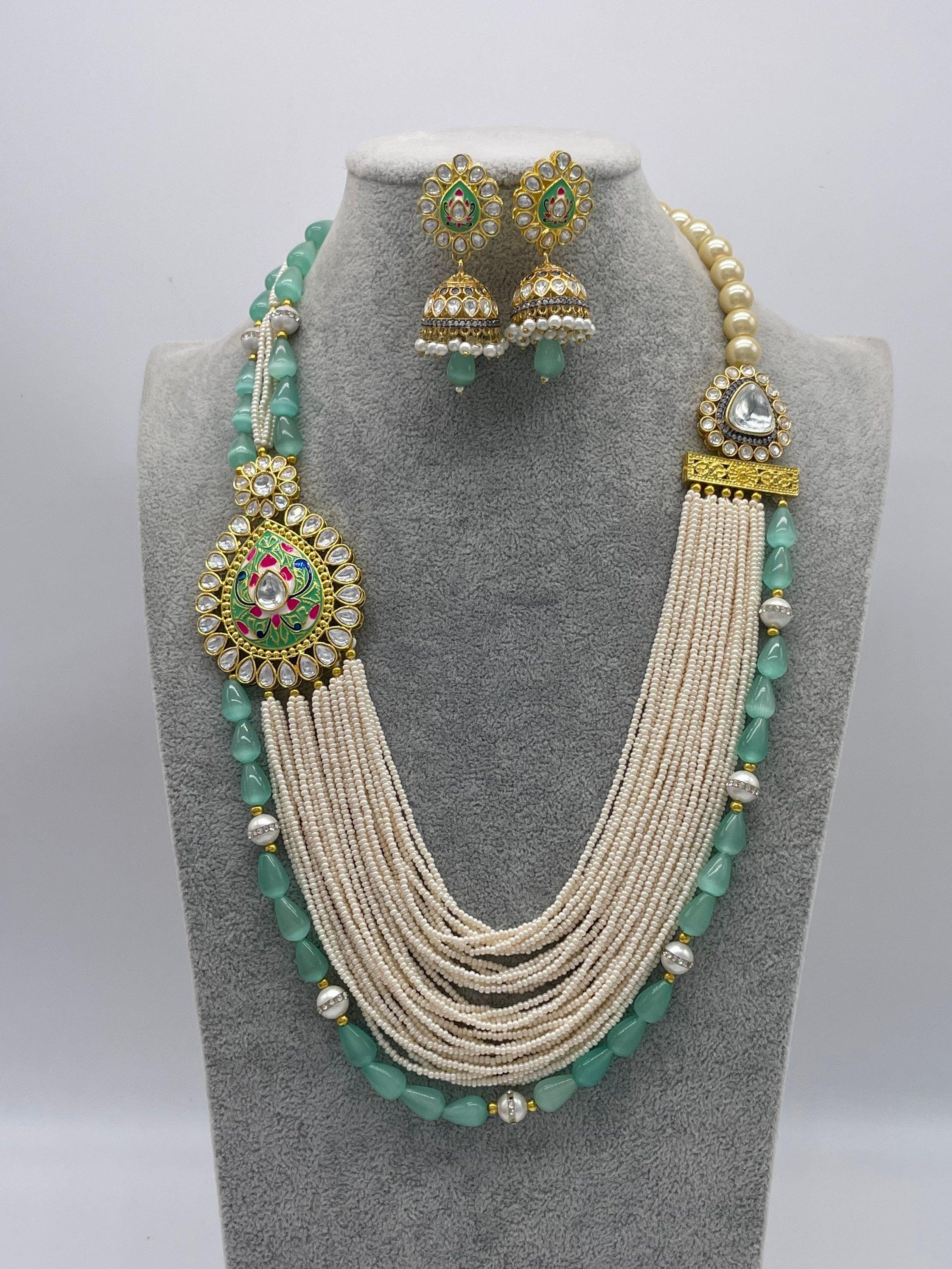 Long Pendant Necklace | Indian Jewelry | Pakistani Jewelry | Long Pearl Necklace/ Pakistani Necklace