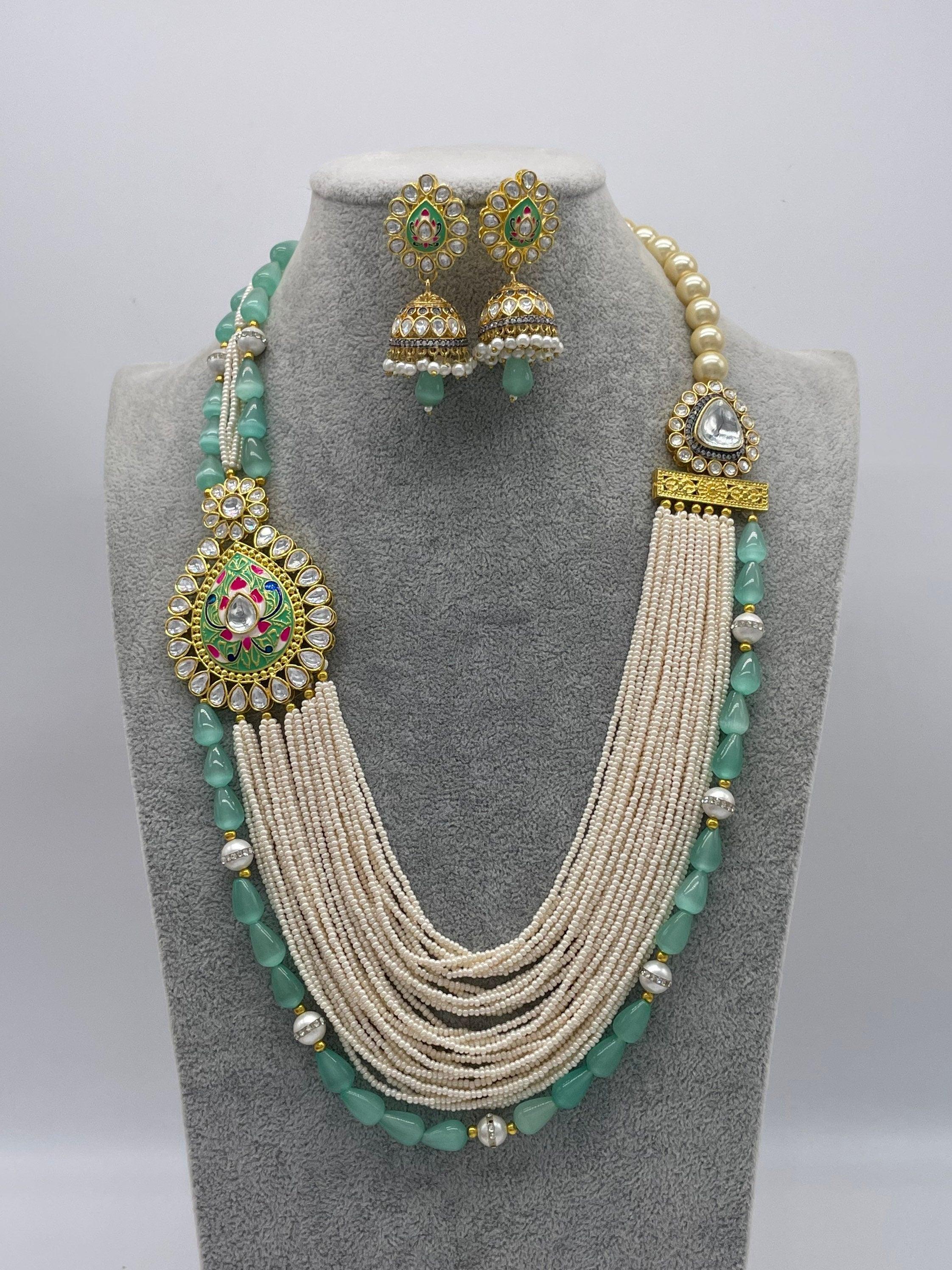 Long Pendant Necklace | Indian Jewelry | Pakistani Jewelry | Long Pearl Necklace/ Pakistani Necklace