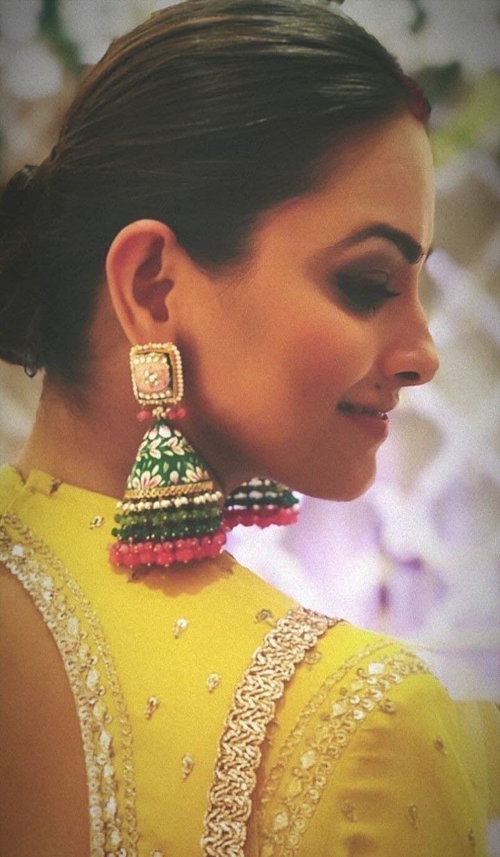 Meenakari Jhumka | Indian Jewelry | Punjabi Jewelry | Pakistani Jewelry | Indian Wedding Jewelry | Bollywood Jewelry