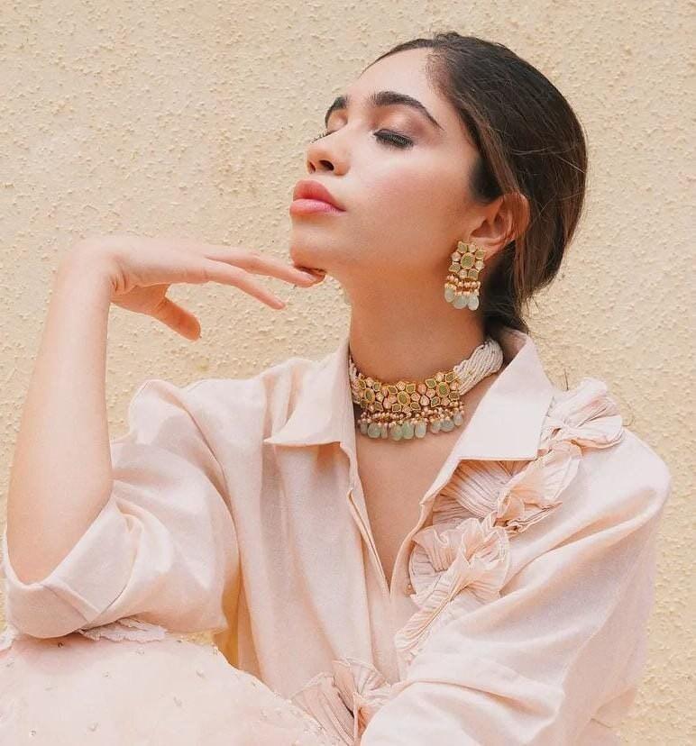 Mint Pink Kundan Choker / Indian Choker Necklace/ Pakistani jewelry/ Indian jewelry / Indkan Necklace Set / Kundan Necklace