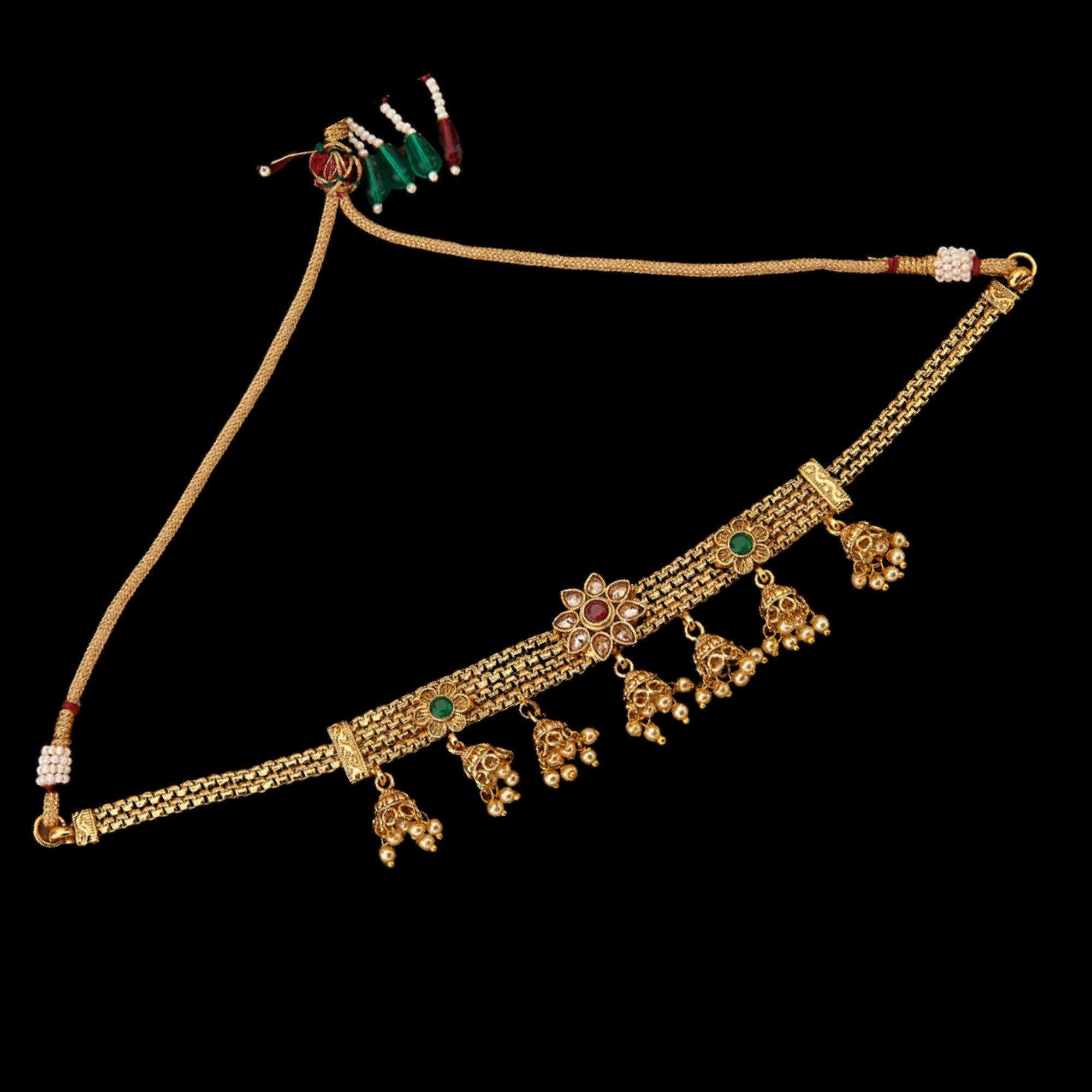 Ruby Green Baaju Bandh/ Vanki/ Ananta/ Angada/ Armlet/ Indian Jewelery/ Gold Baju bandh/ Antique Vanki/ Indian wedding jewelry