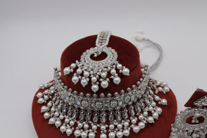 Silver Polki Choker • Pakistani Jewelry • Indian Choker • Indian Necklace • Polki Jewelry • Pakistani Necklace • Kundan Necklace • Silver