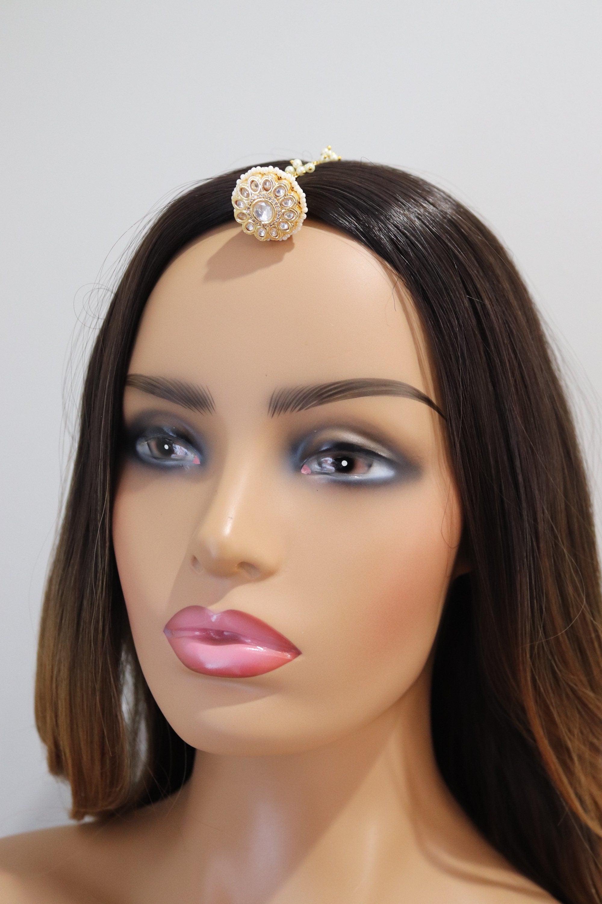 Kundan Borla/ Maang tikka/ Borla tikka/ Indian Jewelry/ Indian wedding jewelry/ Indian tikka/ Pakistani Jewelry/ Bollywood Jewelry