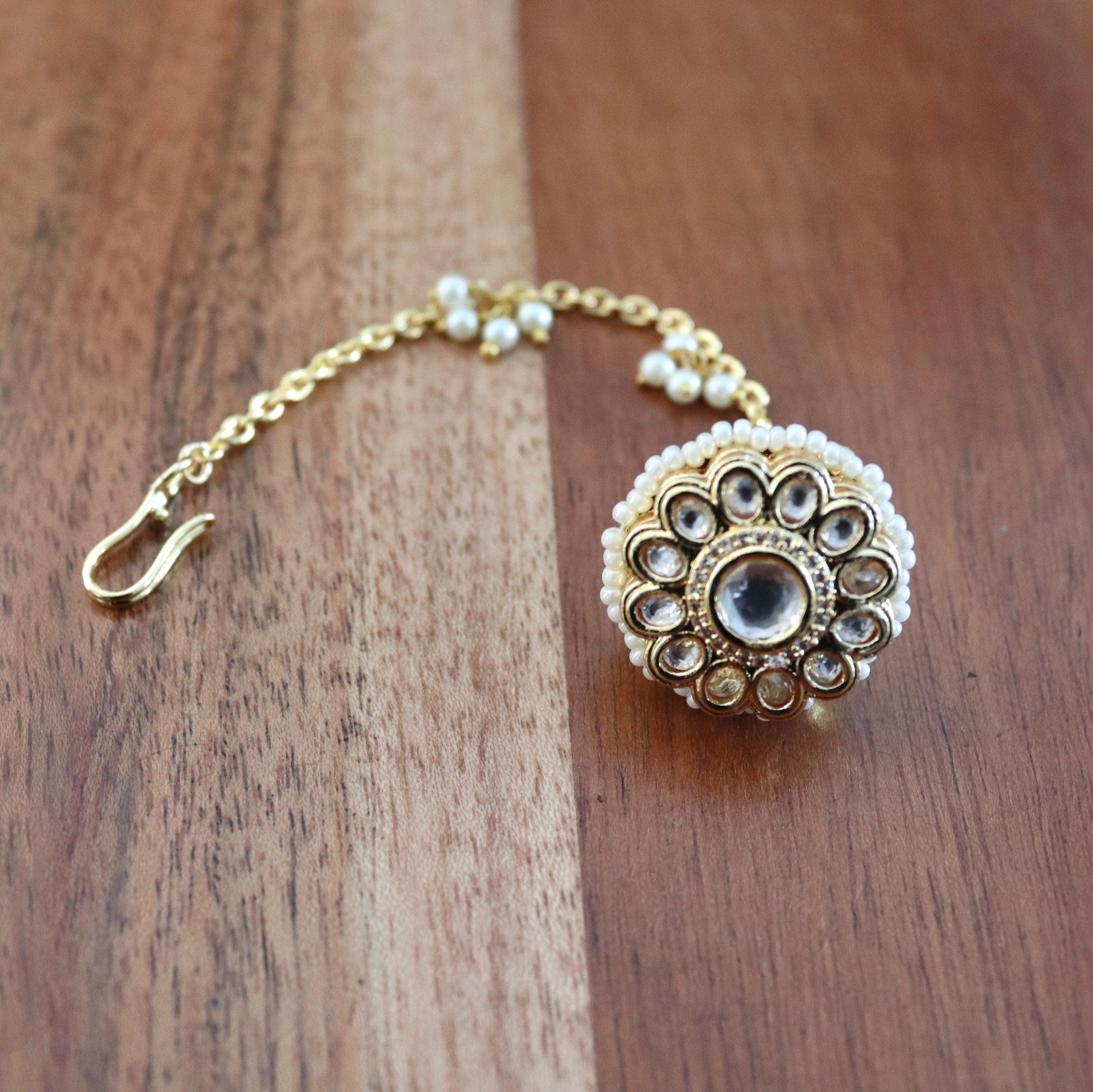 Kundan Borla/ Maang tikka/ Borla tikka/ Indian Jewelry/ Indian wedding jewelry/ Indian tikka/ Pakistani Jewelry/ Bollywood Jewelry