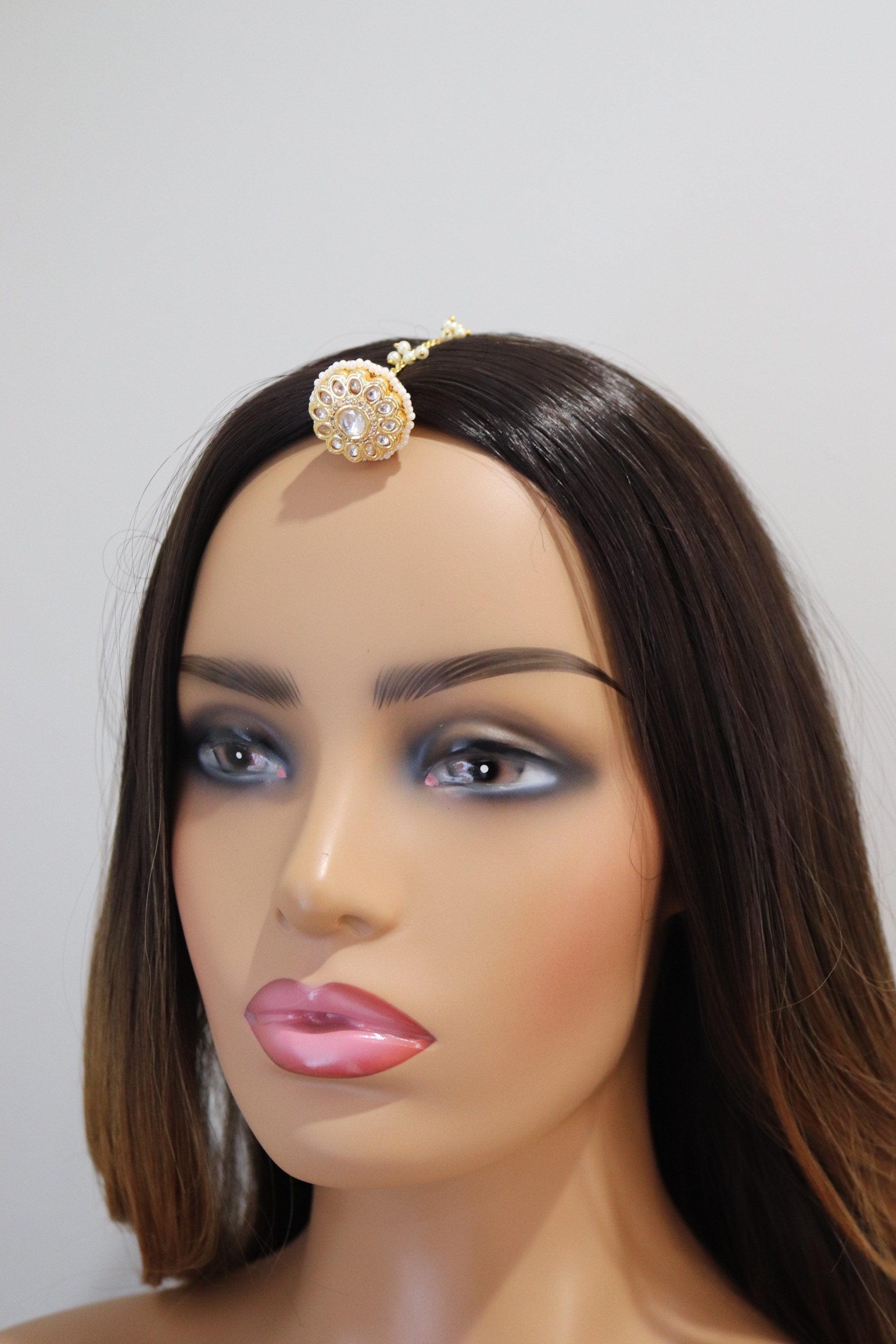Kundan Borla/ Maang tikka/ Borla tikka/ Indian Jewelry/ Indian wedding jewelry/ Indian tikka/ Pakistani Jewelry/ Bollywood Jewelry