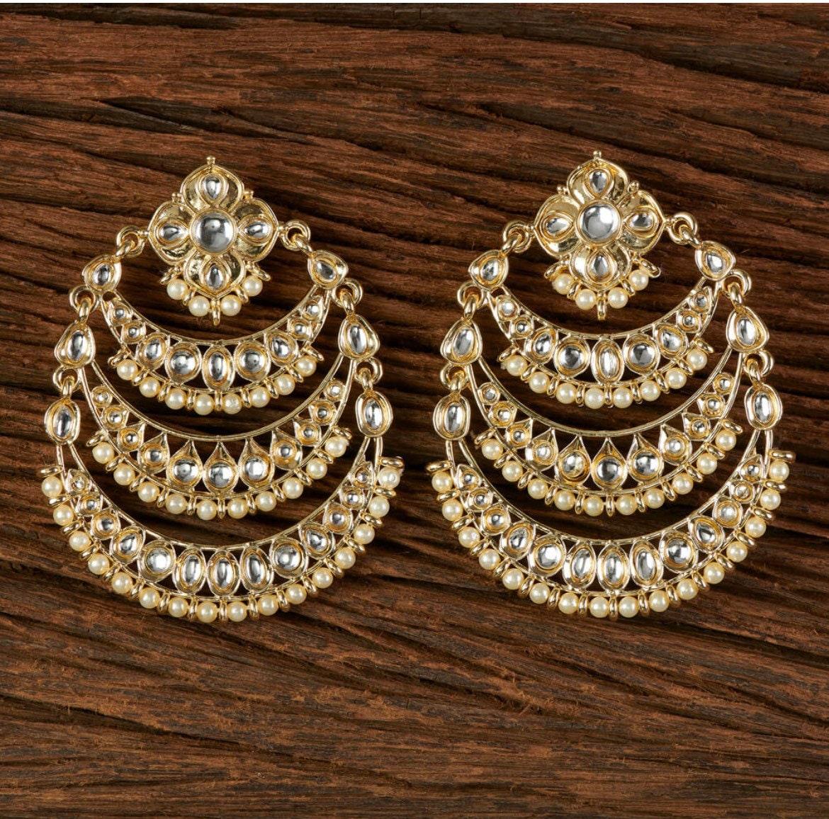Chaandbali/ Indian Jewelry/ Jhumki/ Indian Earrings/ Pakistani Jewelry/ Bollywood Jewelry/ Punjabi Jewelry / Chandelier Earrings