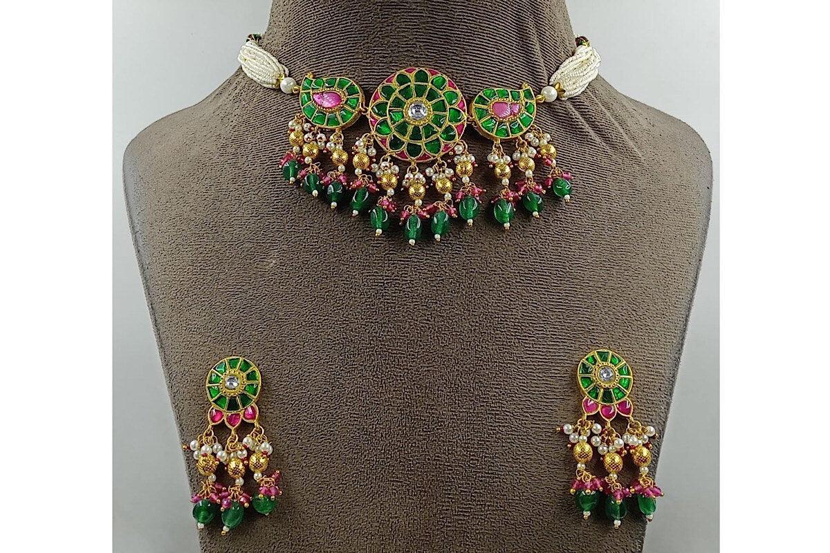 Pacchi Kundan Jadau Choker | Jadtar Kundan Choker | Indian Kundan Choker | Indian Jewelry Set | Tayani Choker | Moissanite Choker