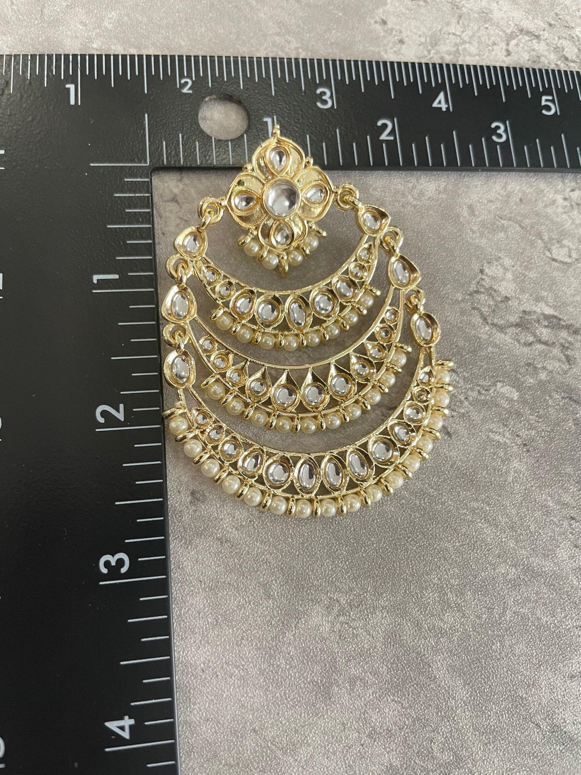 Chaandbali/ Indian Jewelry/ Jhumki/ Indian Earrings/ Pakistani Jewelry/ Bollywood Jewelry/ Punjabi Jewelry / Chandelier Earrings