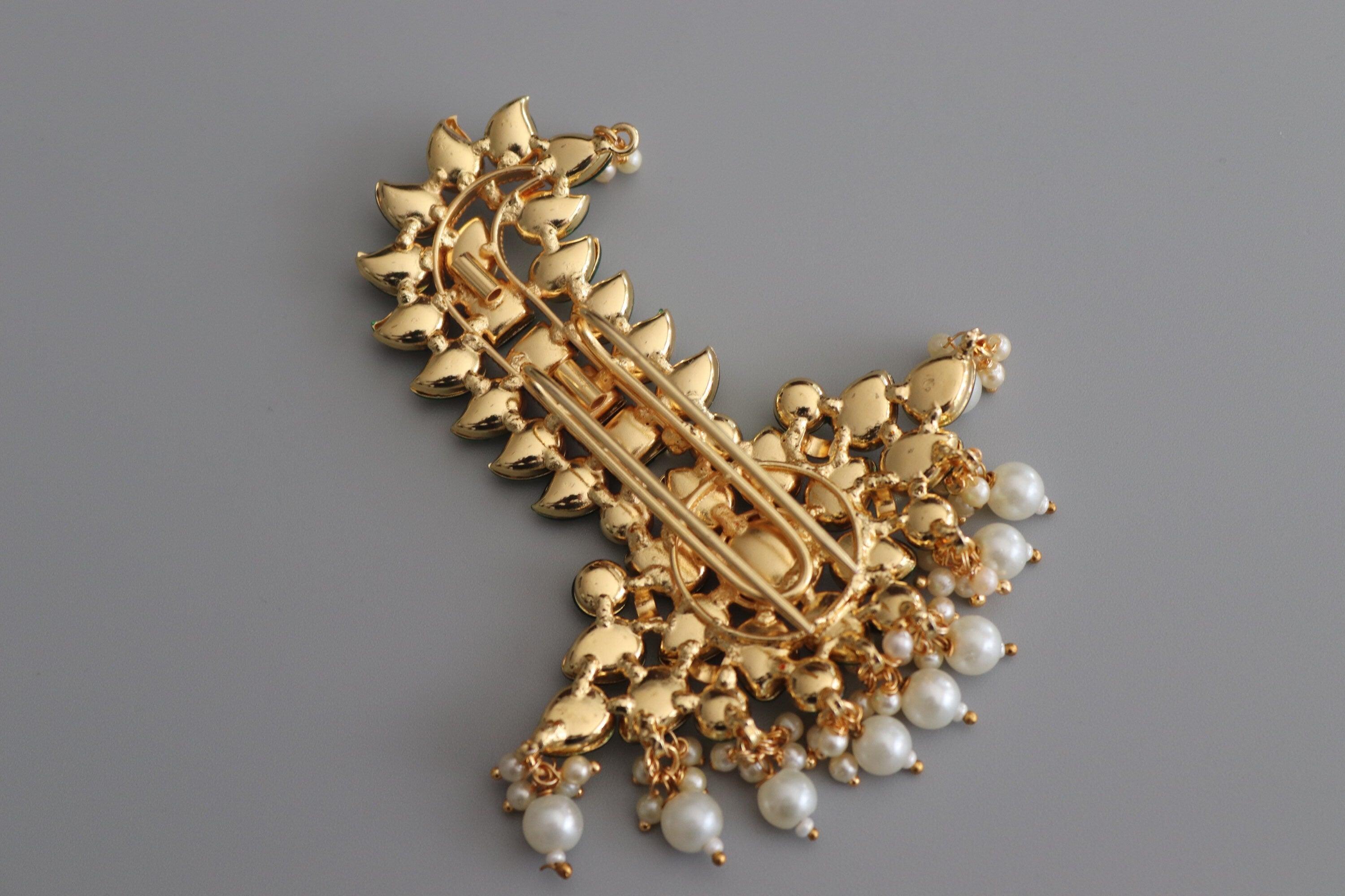 Kalgi Kundan Gold Dulha Kalangi Kundan Groom Jewelry Wedding Jewelry Safa Dulha Jewelry Groom Head Jewelry Groom Turban Kundan Serpech Safa