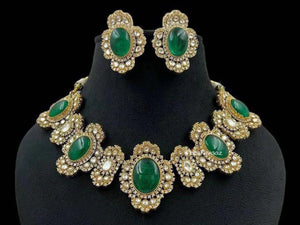 Emerald Victorian Necklace Indian Jewelry Choker Emerald Indian Choker Indian Necklace Bollywood Jewelry