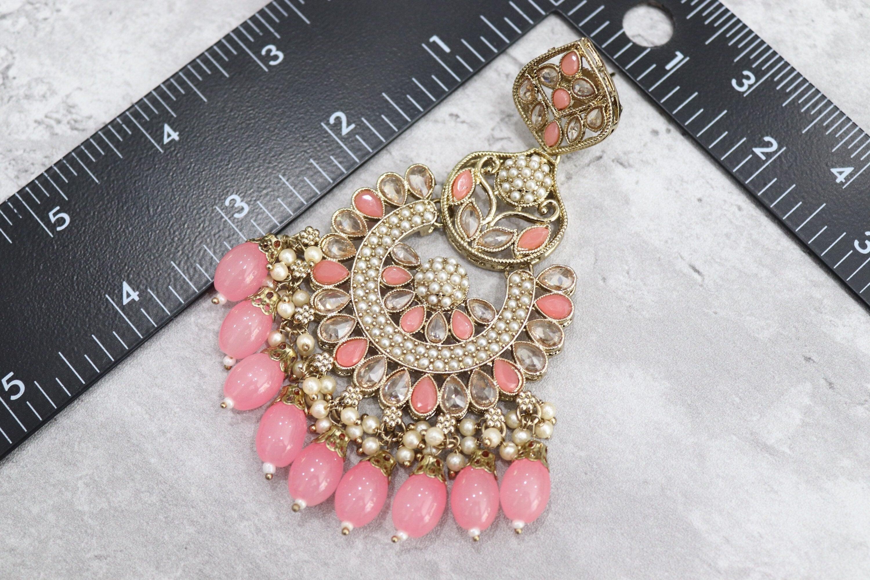 Polki Chaandbali Jhumka Kundan Indian Earrings Punjabi Jewelry Pakistani Earrings Kundan Chaandbali Jhumka Bollywood Earrings Statement