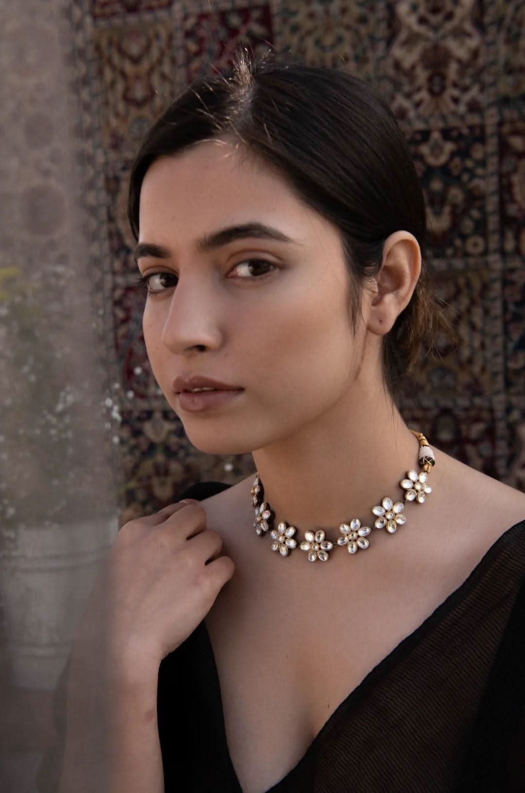 Floral Premium Kundan Choker Pearl Kundan Jewelry Set Kundan Necklace Sabyasachi Jewelry Polki Jewelry Indian Necklace Set Pakistani