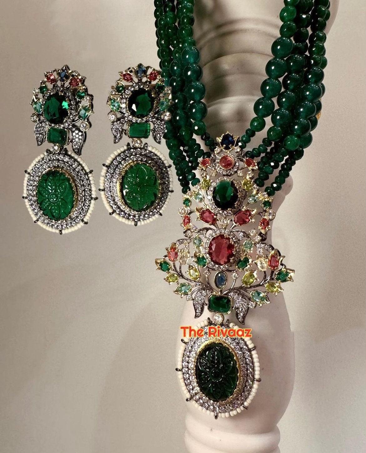 Miha Emerald Sabya inspired choker Necklace Indian Jewelry Indian Choker Indian Wedding Choker Jewelry Sabhyasachi Necklace