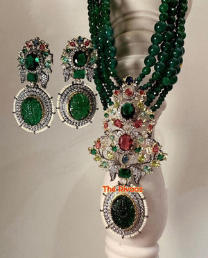 Miha Emerald Sabya inspired choker Necklace Indian Jewelry Indian Choker Indian Wedding Choker Jewelry Sabhyasachi Necklace