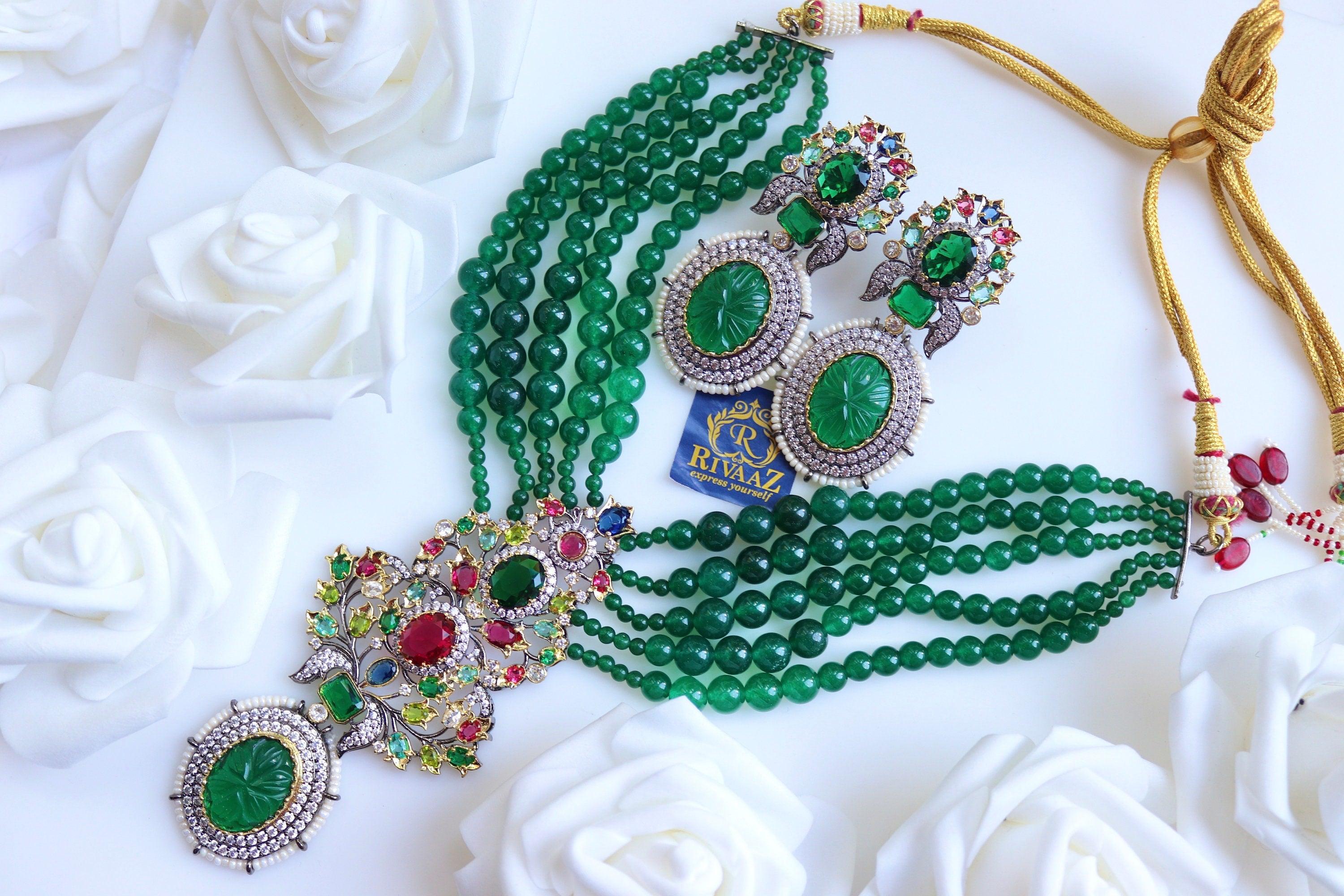 Miha Emerald Sabya inspired choker Necklace Indian Jewelry Indian Choker Indian Wedding Choker Jewelry Sabhyasachi Necklace