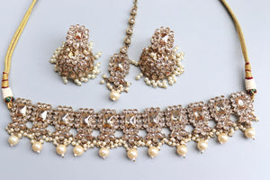 Myra Gold Polki Choker Punjabi Jewelry Indian Choker Kundan Jewelry Pakistani Necklace Indian Necklace Set Choker Necklace Indian Jewellery