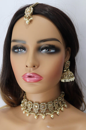 Myra Gold Polki Choker Punjabi Jewelry Indian Choker Kundan Jewelry Pakistani Necklace Indian Necklace Set Choker Necklace Indian Jewellery
