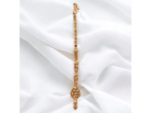 Delicate Dull Gold Polki Maang tikka/ Indian forehead jewelry / Tikka/ Jhumar / Indian Jewelry/ Pakistani Jewelry/ Punjabi Jewelry