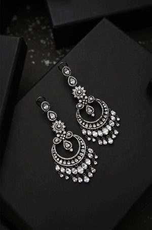Sold Out Black Diamond Chaandbali | Indian Jewelry | Pakistani Jewelry | Statement Jewelry