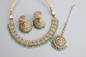 Simi Mint Polki Necklace Kundan Necklace Punjabi Jewelry Indian Jewelry Indian Necklace Indian Choker Set Pakistani Jewelry