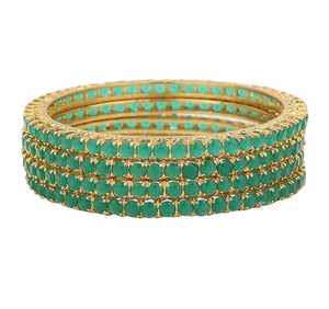 Emerald Green Gold Bangles Set of 4 bangles Indian Bangle Set Indian Jewelry Indian Bangle Bracelet Green Bangle Pakistani Bangle