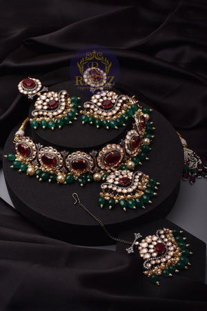Neha Kundan Choker Indian Bridal Set Gold Kundan Choker Pakistani Jewelry Kundan Necklace Indian Choker Jewelry Kundan Set