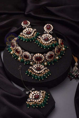 Neha Kundan Choker Indian Bridal Set Gold Kundan Choker Pakistani Jewelry Kundan Necklace Indian Choker Jewelry Kundan Set