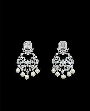 Pre Order Pari Pearl Diamond Choker CZ Choker American Diamond Necklace Set Choker Necklace Indian Cubic Zirconia Necklace Pakistani Jewelry