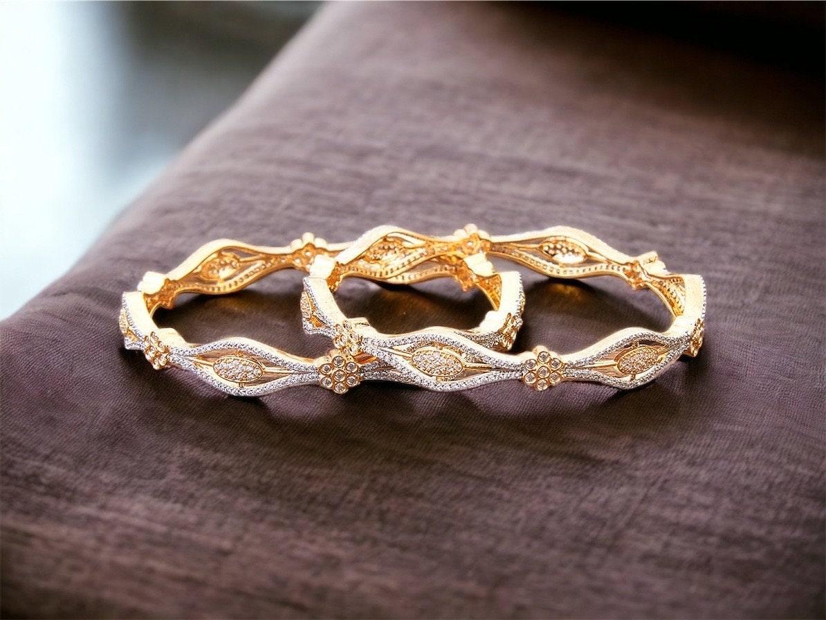 Gold Diamond Bangle Indian Bangle