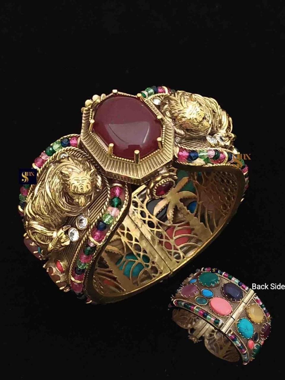 Pre Order Sabyasachi Tropical Bangle Kada 2.4 Openable Indian Jewelry Indian Bangle Sabyasachi Jewelry Bollywood Jewelry
