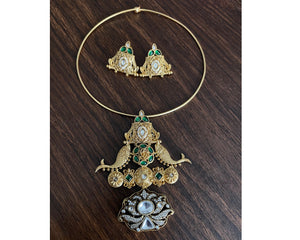 Antique Hasli Necklace/ Indian Jewelry/ Indian necklace/ Indian Wedding necklace/ Indkan Designer necklace/ Bollywood Jewelry