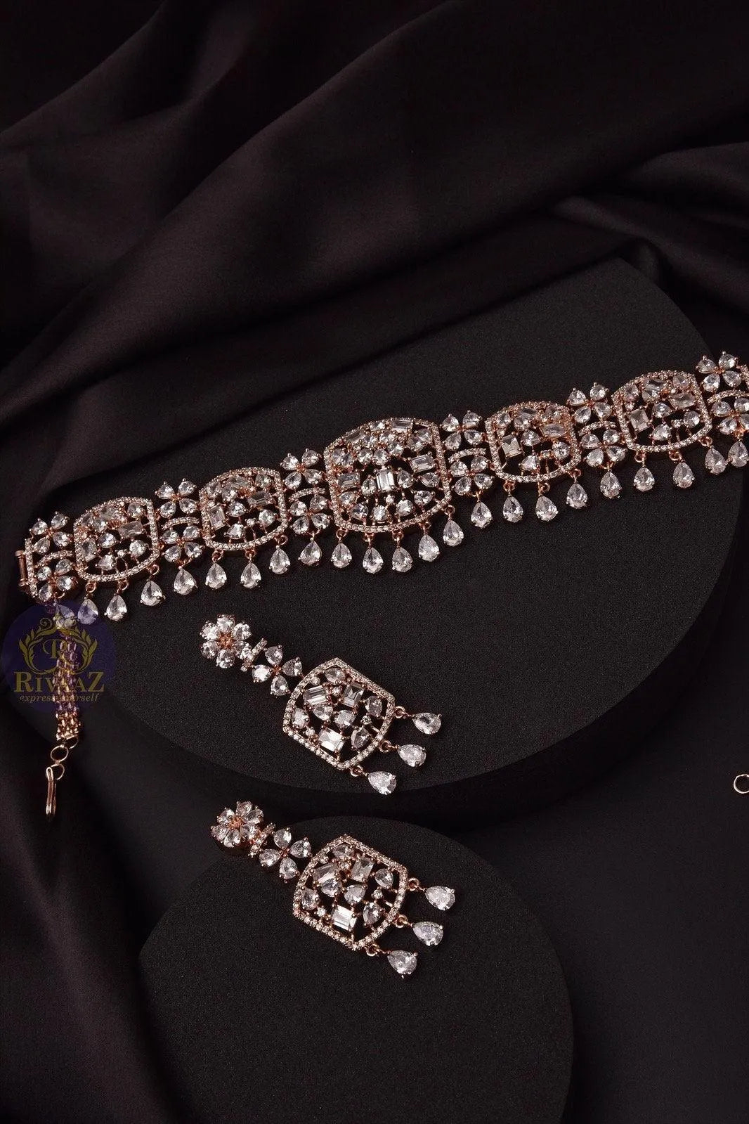 Sold Out Princess Cut Diamond Choker Necklace Indian Choker American Diamond Necklace