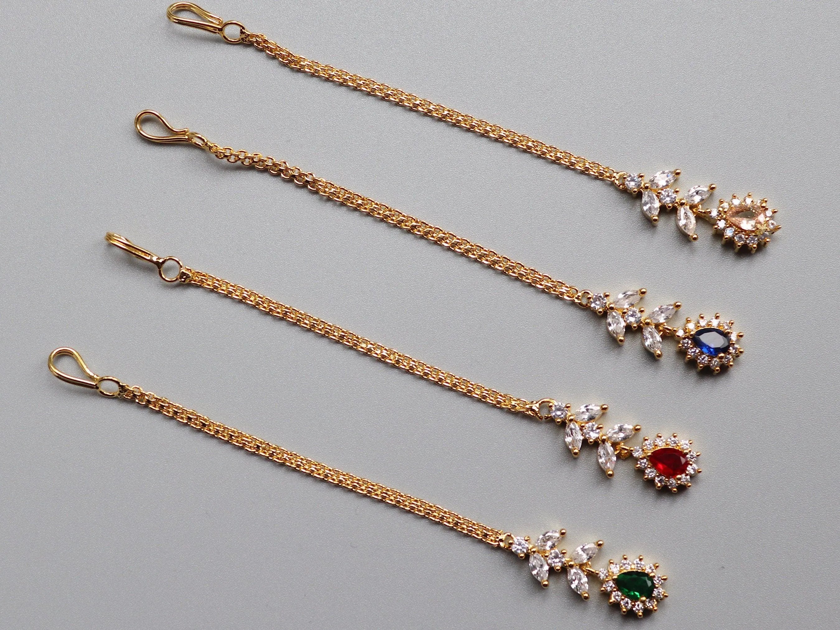 April Dainty Gold Diamond Maang tikka Indian Jewelry Pakistani Jewelry Jhoomer tikkah Bindi Indian Forhead Jewelry Kids Tikka Small Tikka CZ