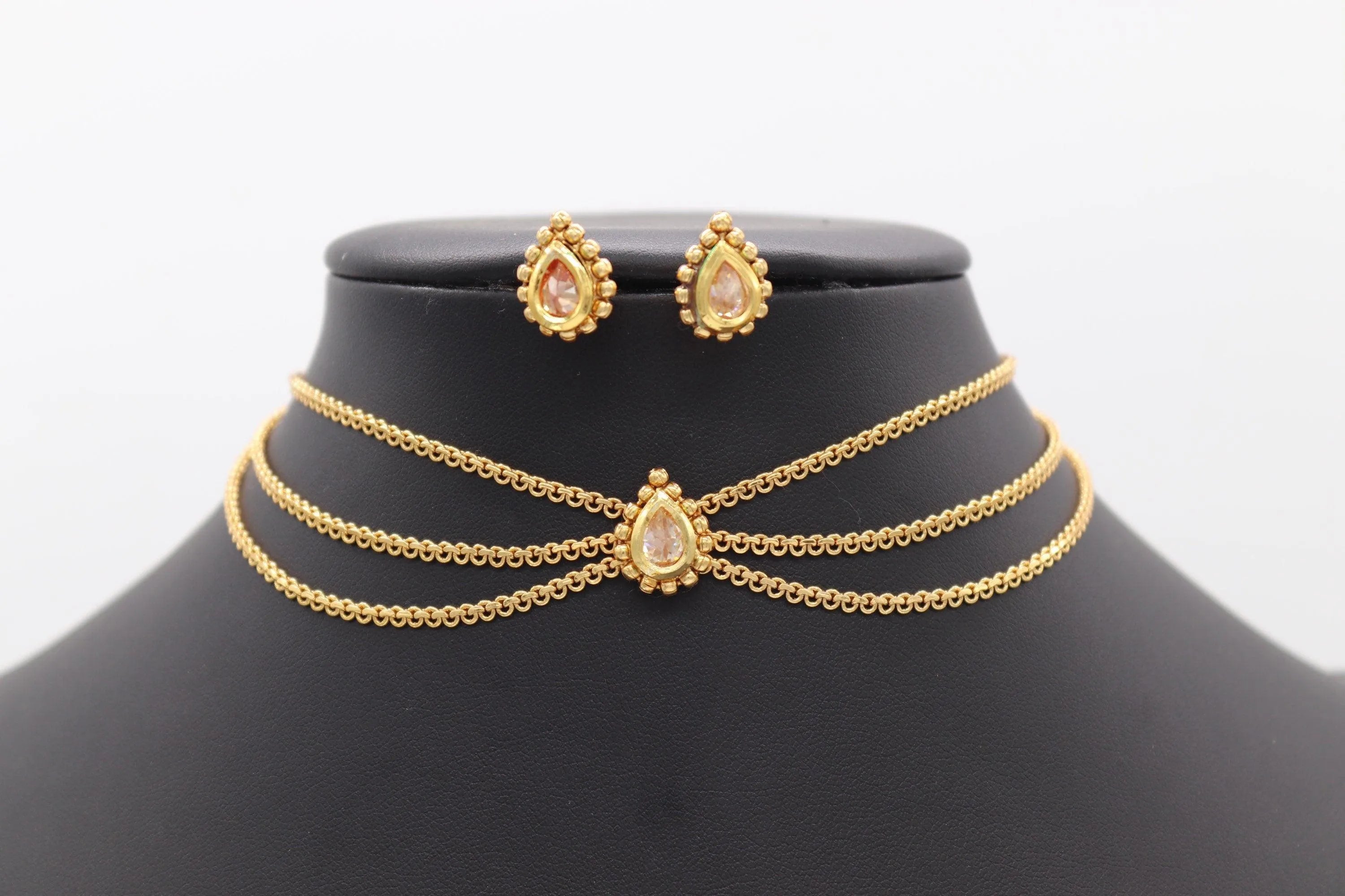 Gold Choker/ Indian Necklace/ Indian Jewelry/ Indian Gold Necklace/ Indian Wedding Necklace/ Indkan Choker