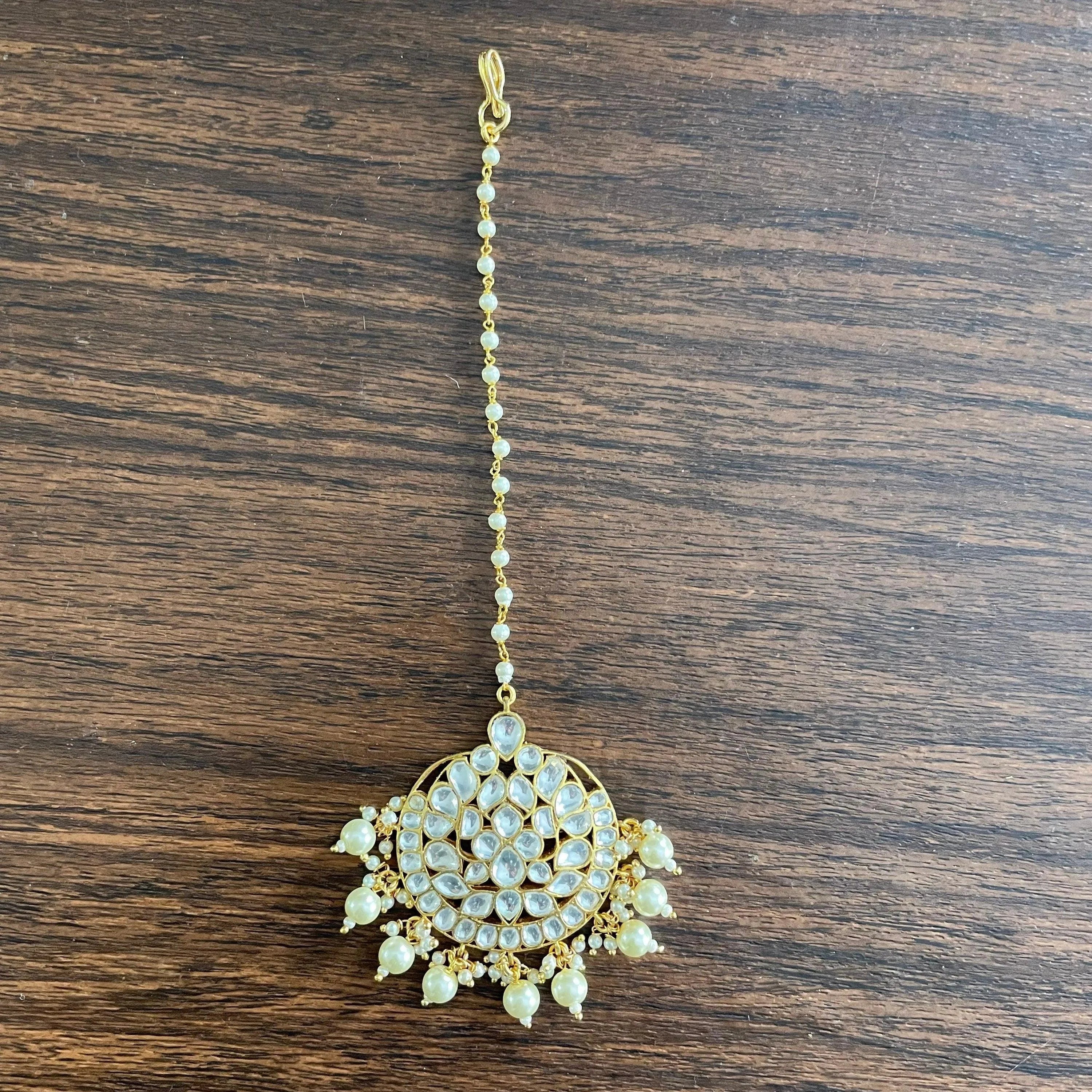 Fine Kundan MaangTikka | Maangtikka | Indian Jewelry | Pakistani Jewelry | Indian Forehead Jewelry | Tikka | Punjabi Jewelry |