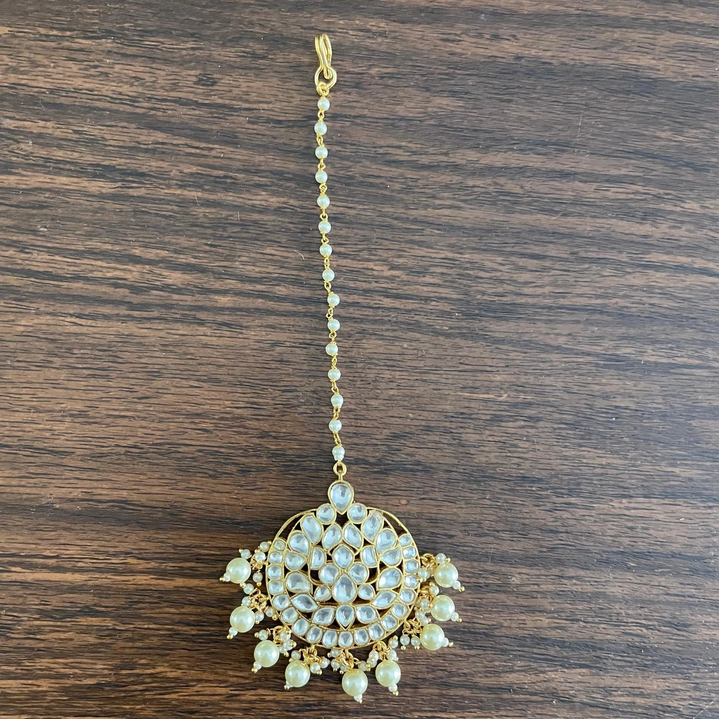 Fine Kundan MaangTikka | Maangtikka | Indian Jewelry | Pakistani Jewelry | Indian Forehead Jewelry | Tikka | Punjabi Jewelry |