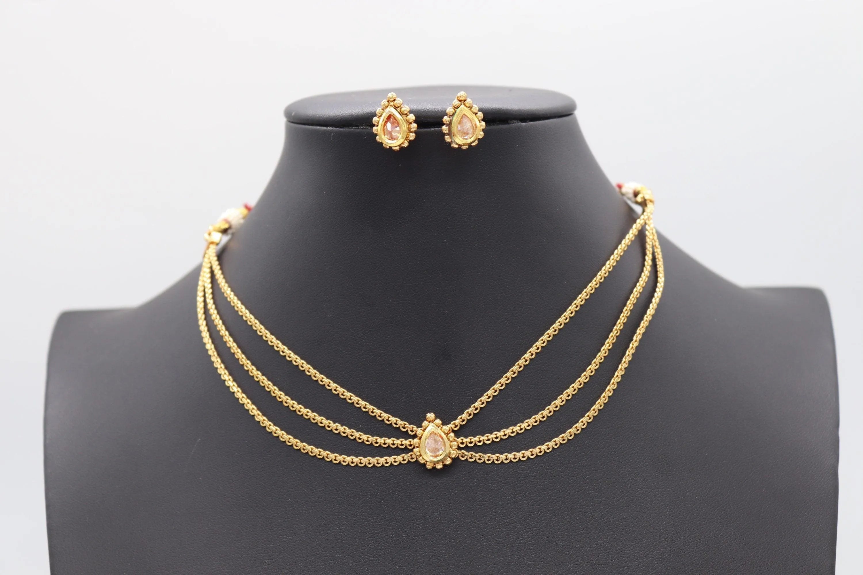 Gold Choker/ Indian Necklace/ Indian Jewelry/ Indian Gold Necklace/ Indian Wedding Necklace/ Indkan Choker