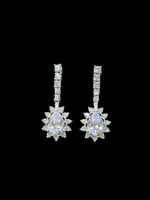 Multilayer Diamond CZ Necklace Statement Jewelry Statement Necklace American Diamond Necklace Indian Jewelry Necklace Set