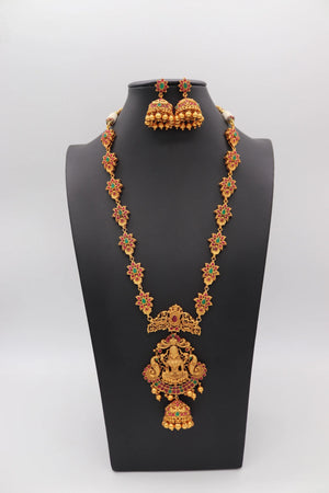 Temple Necklace | one gram gold jewelry | Haram necklace | South Indian Jewelry | Indian long Necklace | Temple Long Necklace | Bollywood