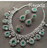 5 Piece CZ Diamond Necklace Set