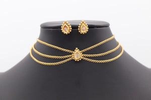 Gold Choker/ Indian Necklace/ Indian Jewelry/ Indian Gold Necklace/ Indian Wedding Necklace/ Indkan Choker