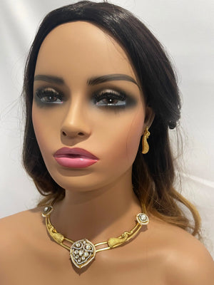 Kundan Hasli Necklace/ Indian Jewelry/ Indian necklace/ Indian Wedding necklace/ Indkan Designer necklace/ Bollywood Jewelry